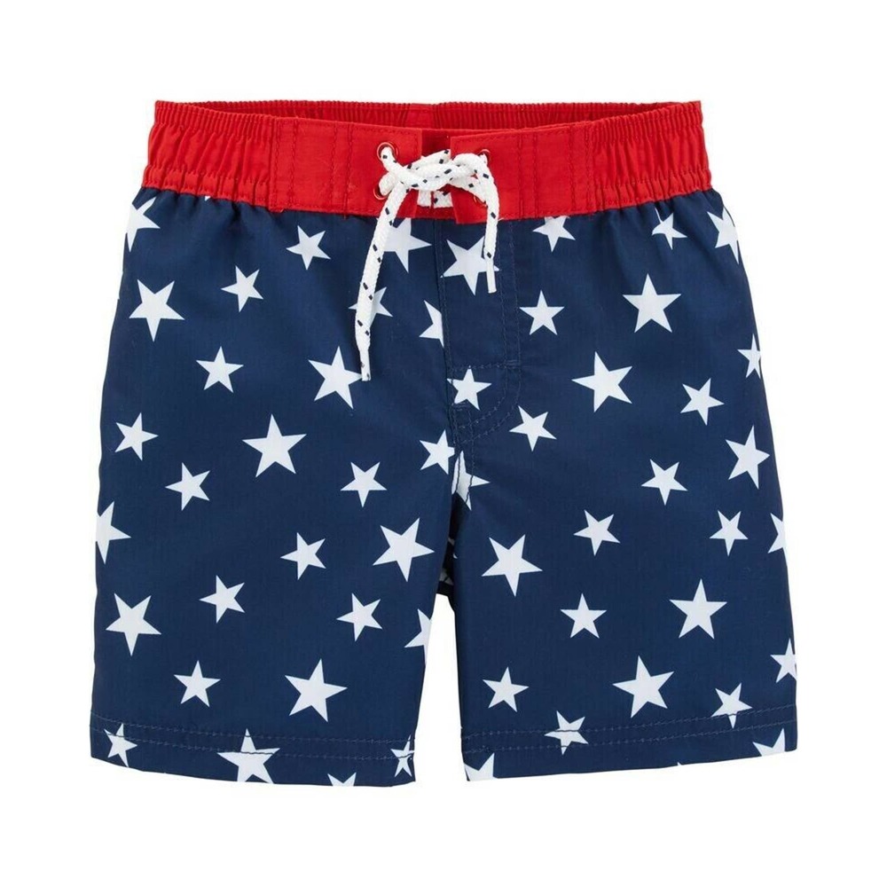 Oshkosh Stars Swim Trunks 24 Months Red White And Blue Boys NWT